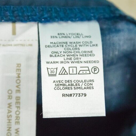 Ann Taylor Size 6 Blue Chambray Wide Leg Crop Cropped High Rise Pants NEW - Picture 6 of 8